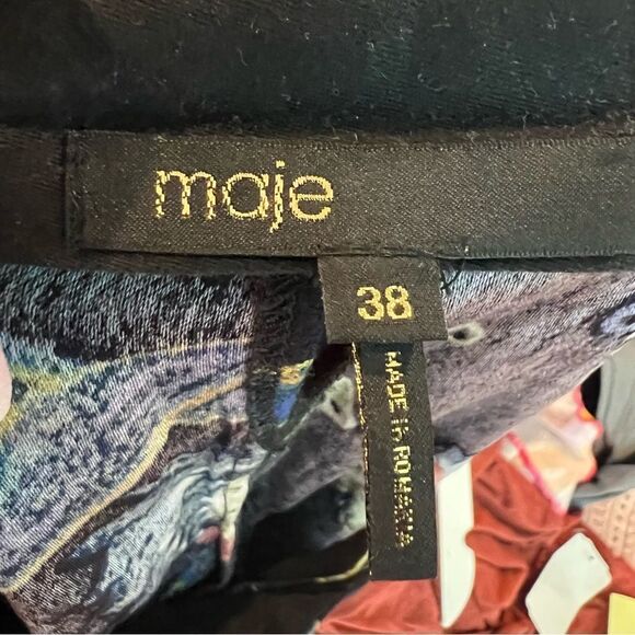 Maje papaye baroque printed trousers - Picture 4 of 9